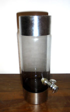 Fontaine A Absinthe Vintage verre fumée gris et métal  avec son robinet