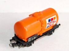 RARE! JOUEF HO 6308 C, WAGON CITERNE TOTAL ORANGE, OCEM TRANSPORT PETROLIER SNCF