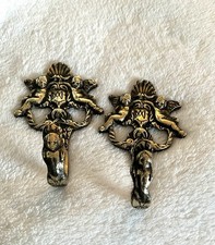 Lot de 2 Patères En Laiton angelots 