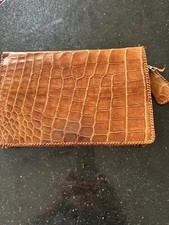 pochette vintage années 50 en crocodile provenance madagascar 