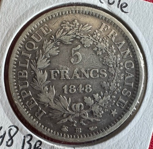 Francs hercule 1848 tb - hercule, tb+