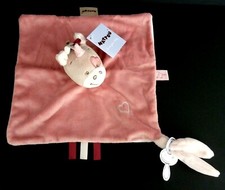 *. DOUDOU PLAT NATTOU LICORNE ROSE BLANC BEIGE COEUR  AT. TETINE 100% NEUF