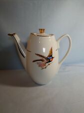 Théière en porcelaine oiseaux Wergner limoges France 