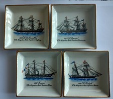 Compagnie Navigation Mixte - 4 CENDRIERS / VIDE POCHES porcelaine de paris