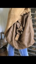 Grand Sac Cabas, Gucci, Cuir Camel, Serie Limitée 2010,Hobo g vague. TBE. Rare,