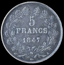 5 Francs Louis Philippe 1er 1847 A