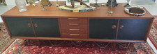 Grande ENFILADE SCANDINAVE TECK SIMILI CUIR Rudolf Bern GLATZEL 190MAG 23/07