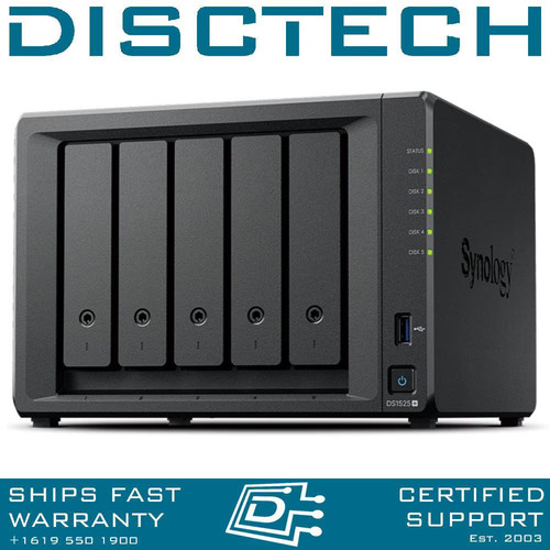 Synology 120tb ds1525 bay - ds1525+, 5-bay