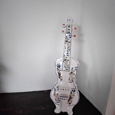 Violon Faience De Desvres Hauteur 30 cm Largeur 9cm