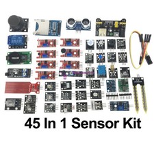 NEW Updated 45 In 1 Sensor Module Starter Kit For Arduino Raspberry Pi Education