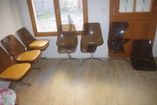 meuble 70 Lot pied Chaise design attribué à Boris Tabacoff