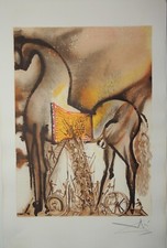 Salvador DALI - Les Chevaux  Lithographie signée - Cheval de Troie