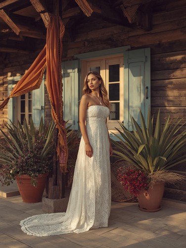 Photo 15x20 femme robe blanche - photo,
