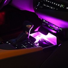 Lampe flexible ovale USB LED lumière d'ambiance de voiture pour bureau chevet e