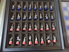 JEU D'ECHECS EN ETAIN NAPOLEON EMPIRE BATAILLE DE WATERLOO MEDAILLER FRANKLIN