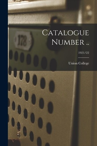 Catalogue number 1921 22 - number, 1921/22
