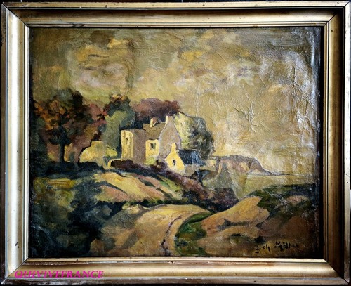 Hst037 tableau huile - -, sur