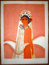 Menguy Frederic lithographie originale signée numérotée art abstrait Mariage,