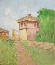 Tableau ancien huile paysage