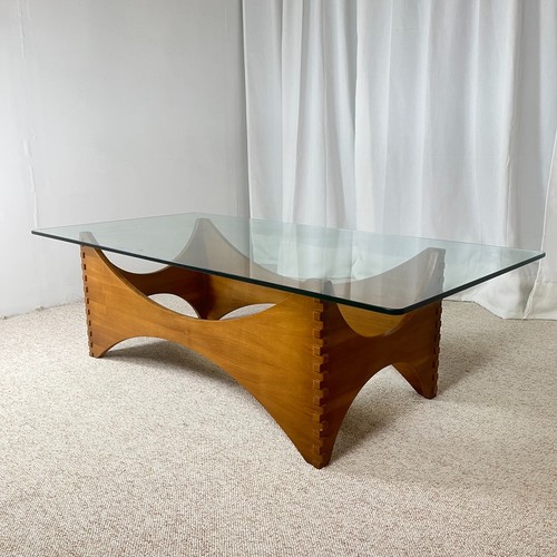 Table basse acajou verre 150cm - table,