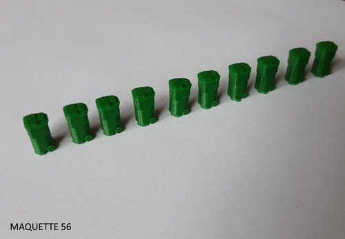 Lot conteneurs verts - 10,