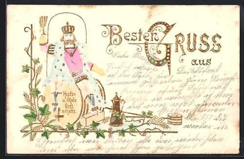Carte postale gaufrée king - gaufrée,