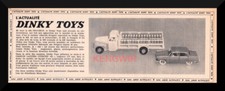 PUBLICITE AD  DINKY TOYS  Camion laitier Citroën 55 - Peugeot   Vintage 1965 PUB