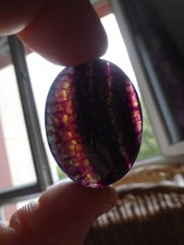Cabochon en agate Violet vert