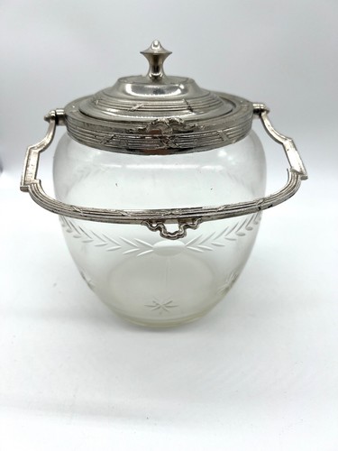 Ancien pot biscuit verre - pot,