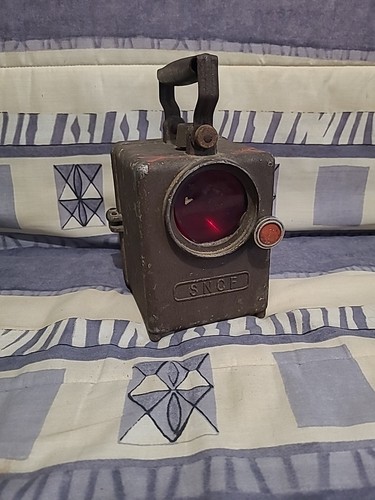 Ancienne lampe cheminot sncf - lampe,