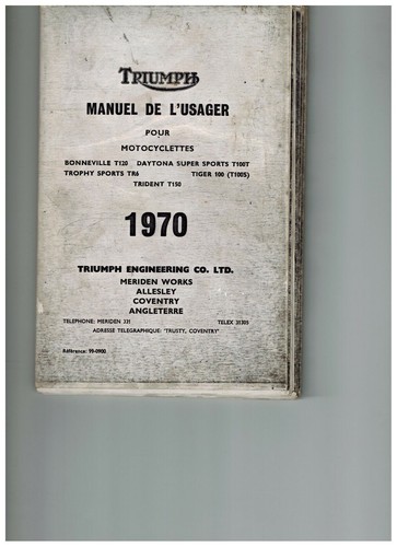 Manuel utilisateur moto