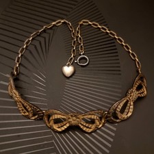 Magnifique Ancien Collier tour de cou En Argent massif Vermeil XIXème France