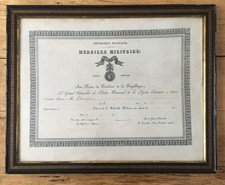 DIPLOME MEDAILLE MILITAIRE