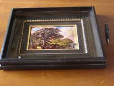 GRAND CADRE EMAUX LIMOGES DECOR PAYSAGE