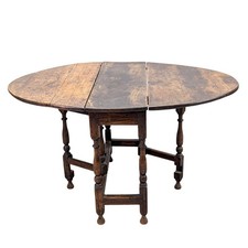 Table gateleg en chêne d'époque XVIIIème