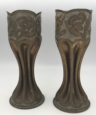 PAIRE De DOUILLE D’obus Travail Artisanat De Tranchée, Guerre, 1917 Magdeburg