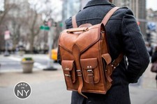 Sac dos cuir véritable - sac, en