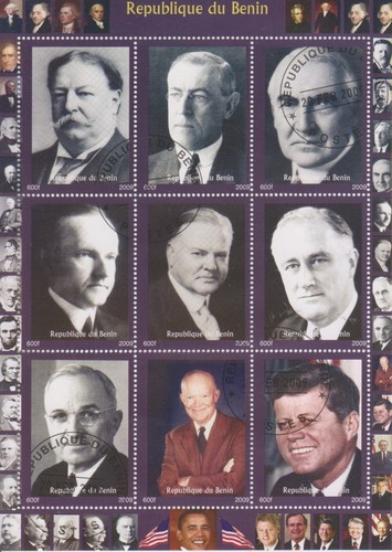 Timbres sur les présidents - les,