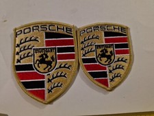 2 Patch Écusson Thermocollant Brodé Porsche 1 Moyen 1 Petit 