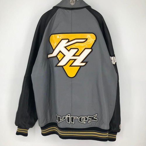 Avirex leather varsity jacket - avirex,