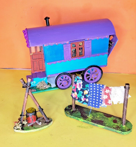 Roulotte pour creche santon - roulotte,