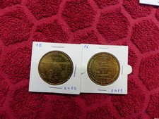 2 jetons touristiques monnaie de paris dept 15 et dept 16