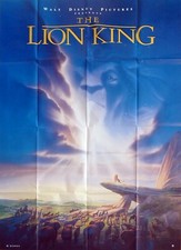 THE LION KING - DISNEY - ORIGINAL LARGE ADVANCE FRENCH MOVIE POSTER