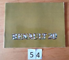 RENAULT 20 Utilisation et