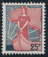 TIMBRE FRANCE 1216** Marianne a la nef  1959