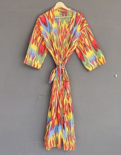 Robe longue kimono coton - robe,