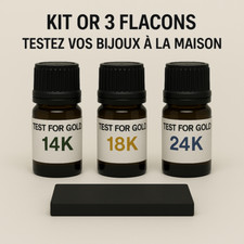 Kit test or 14K 18K 24K + pierre – test bijoux maison rapide pas cher