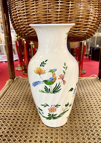 Faience gien vase oiseau du - faience, de