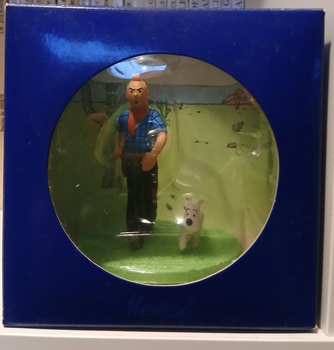 Figurine tintin coffret scène - figurine,