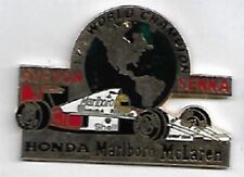 pin's voiture formule 1 ayrton senna marlboro signé mfs